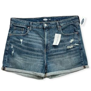 Plus Old Navy Distressed Medium Wash Jean Shorts Size 18